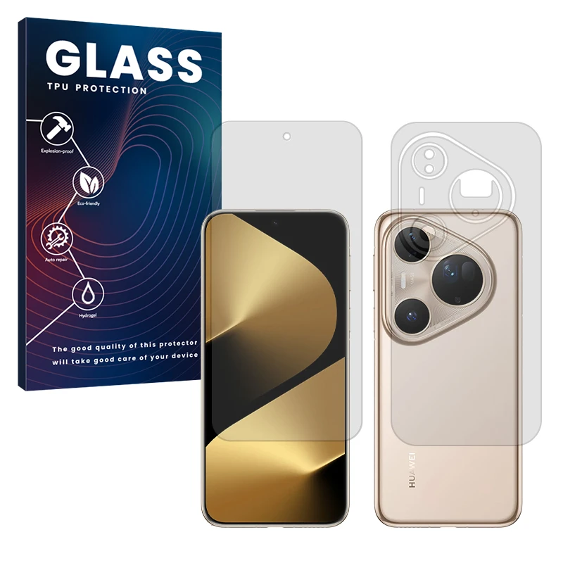 محافظ صفحه نمایش مات گلس مدل Resistant مناسب برای گوشی موبایل هوآوی Pura 80 Ultra به همراه محافظ پشت گوشی موبایل 