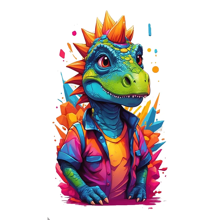 استیکر پارچه و لباس پاد آفرین مدل دایناسور کد 170