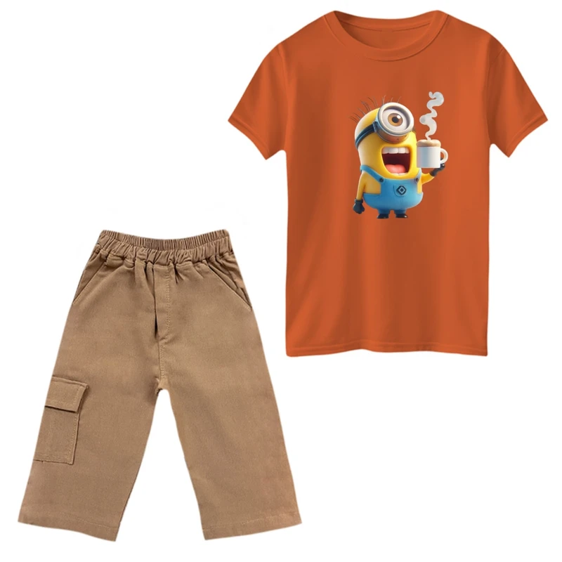 ست تی‌شرت و شلوارک پسرانه مدل مینیون کد 10