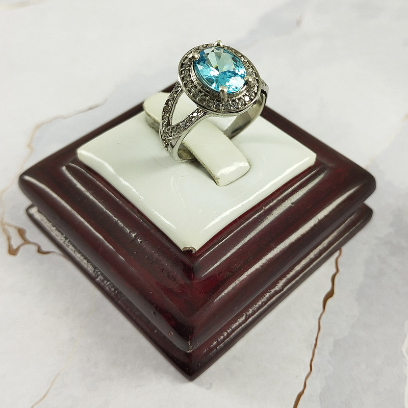 انگشتر نقره زنانه سلین کالا مدل توپاز کد 20