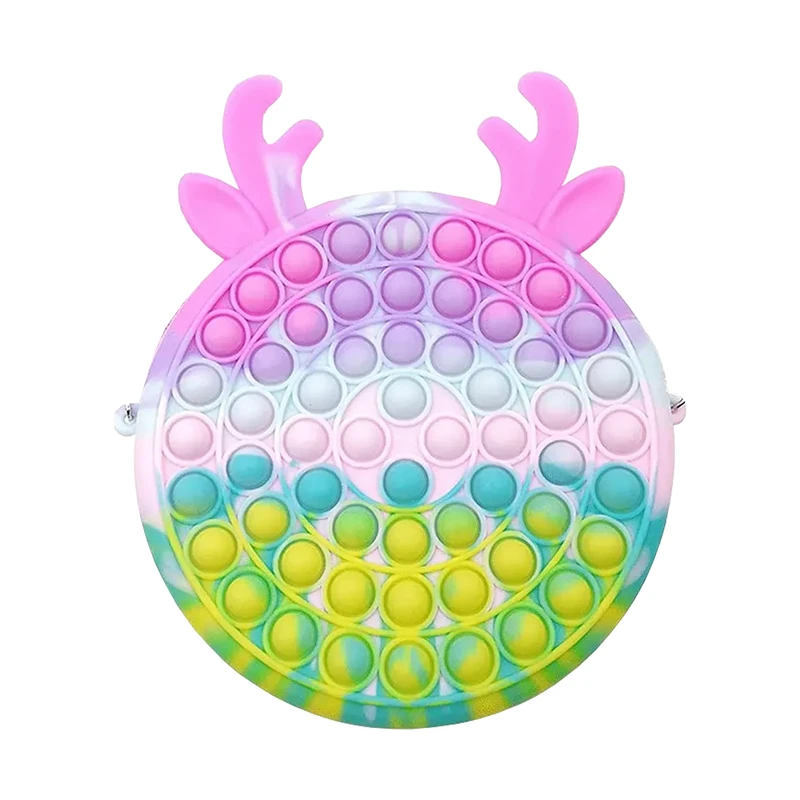 کیف رودوشی دخترانه مدل پاپیت دار طرح گوزن