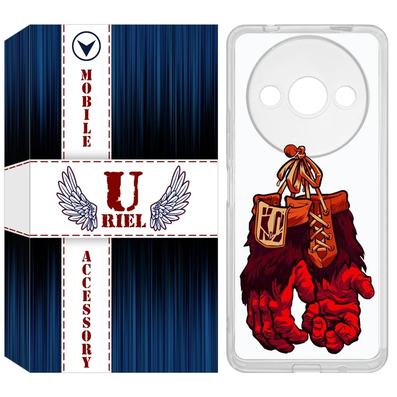 کاور یوریل مدل Clear کد 77 طرح دستکش مناسب برای گوشی موبایل شیائومی Redmi A3 / A3x