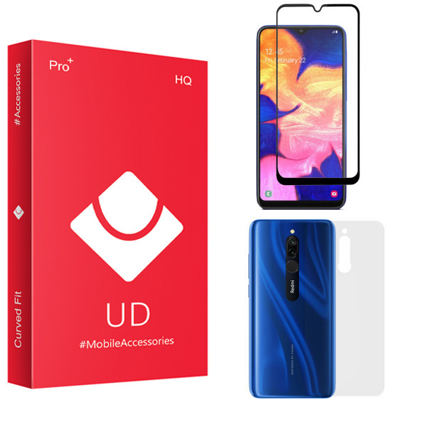 محافظ صفحه نمایش یو دی مدل HQ مناسب برای گوشی موبایل شیائومی Redmi 8 به همراه محافظ پشت گوشی
