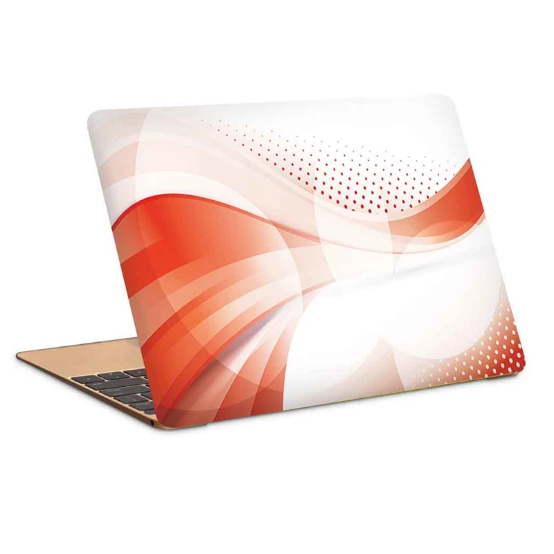 استیکر لپ تاپ طرح red wavy halftoneکد c-779مناسب برای لپ تاپ 15.6 اینچ