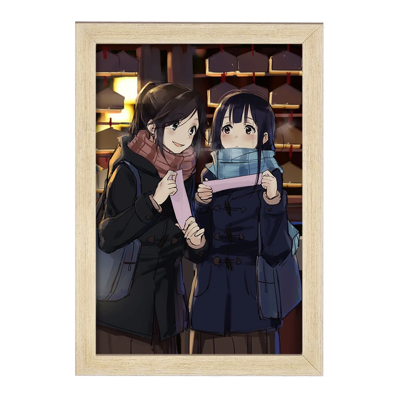 تابلو خندالو مدل کاساکی و میزور انیمه لیز و پرنده آبی کد 23835