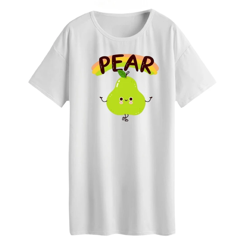 تی شرت لانگ زنانه مدل گلابی