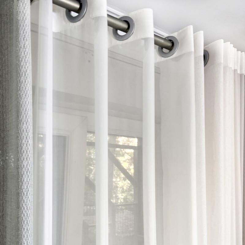 پرده مدل پانچ حریر ساده سایز 300x280 سانتیمتر