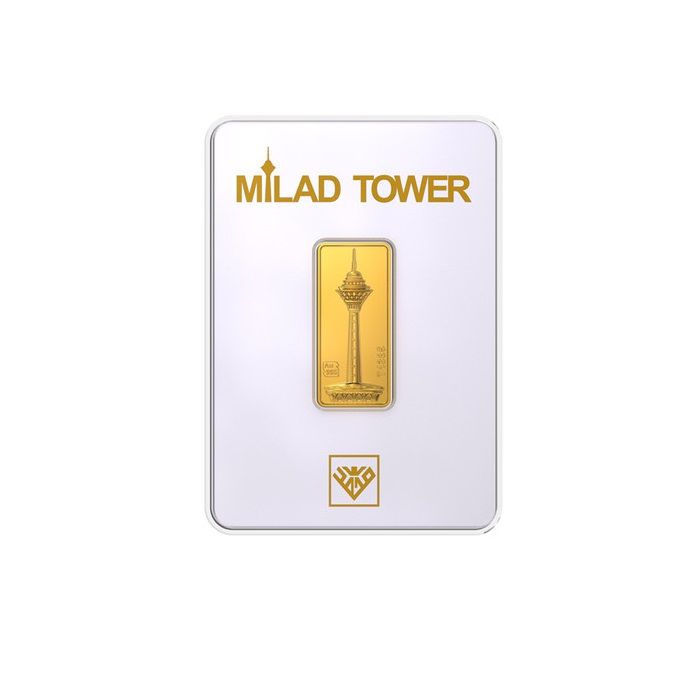 شمش طلا 24 عیار طلای محمد مدل برج میلاد کد M-1403-5 - - 2