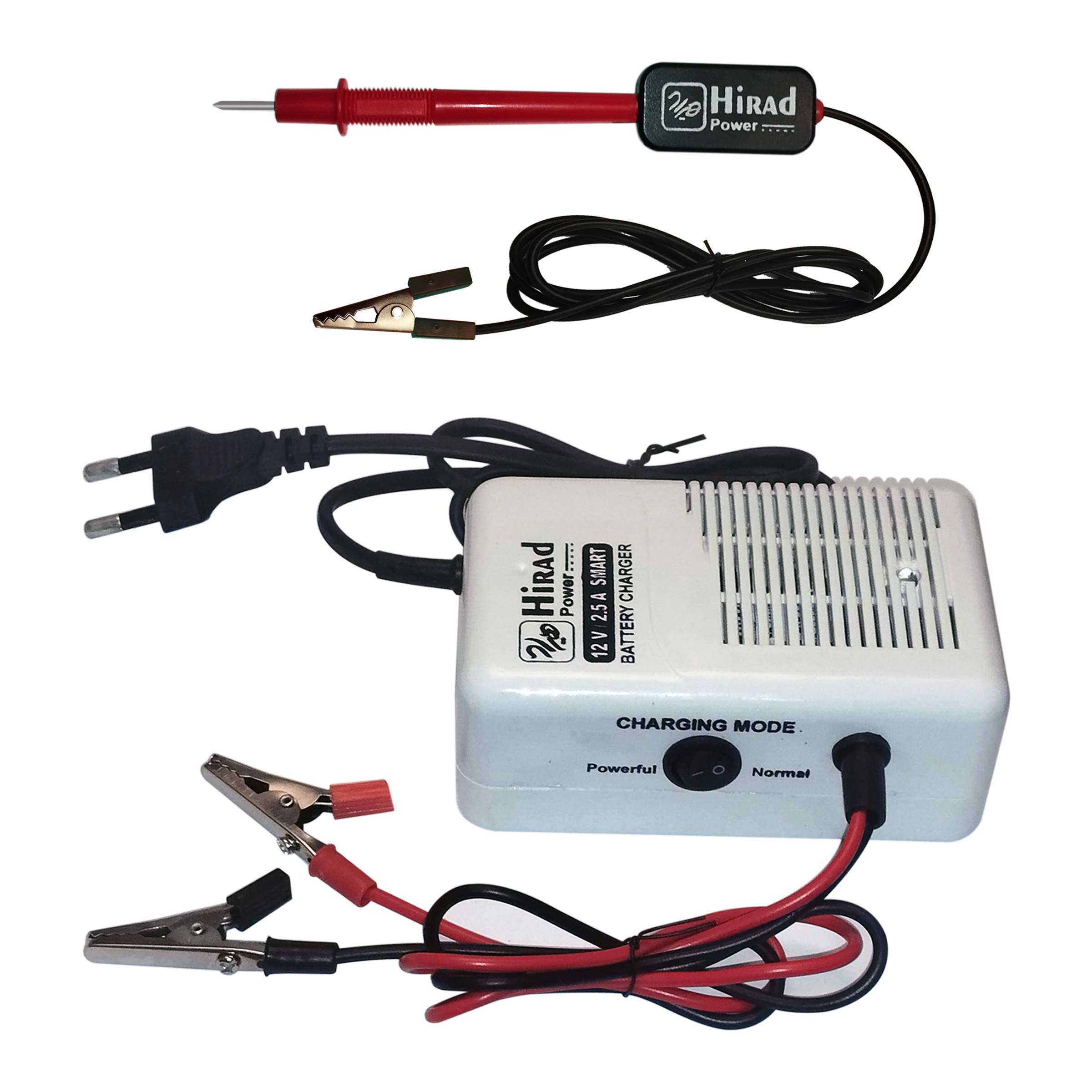 شارژر باتری خودرو هیراد مدل BC-1225 به همراه تستر برق خودرو