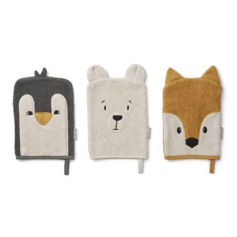 لیف حمام کودک مدل حیوانات کد 999 بسته سه عددی