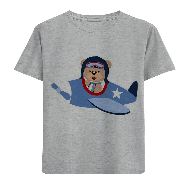 تی شرت پسرانه مدل خرس خلبان F554