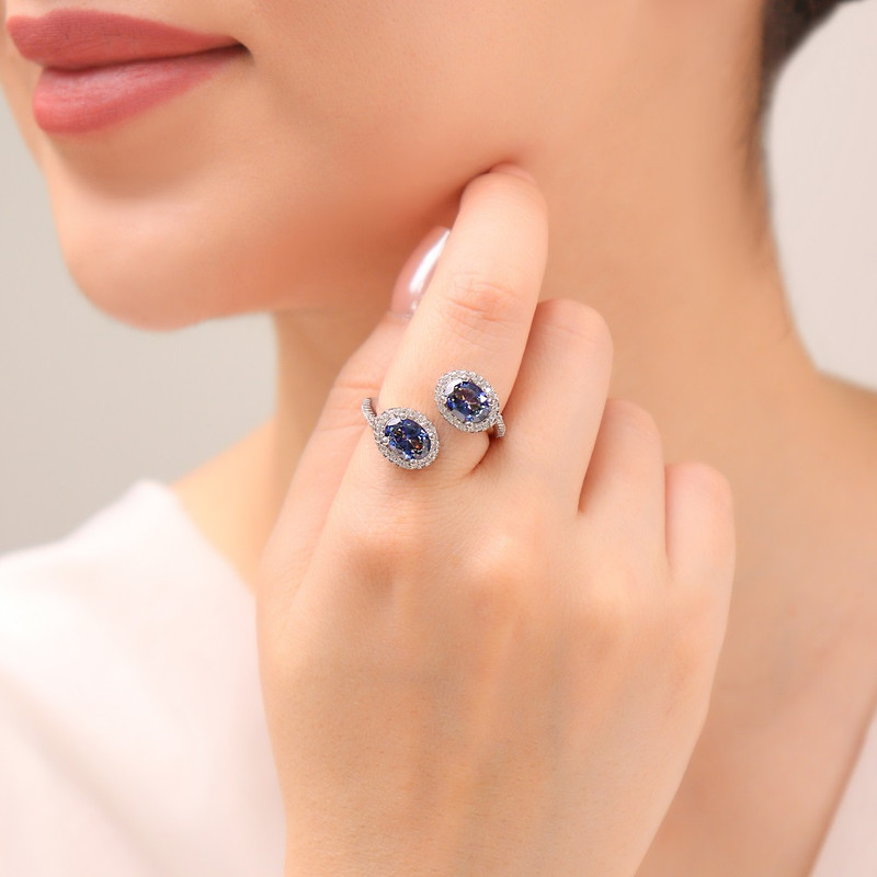 انگشتر نقره زنانه مدل RI R59