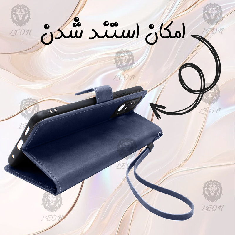 کیف کلاسوری لئون مدل Grigio مناسب برای گوشی موبایل آنر X9C به همراه بند آویز