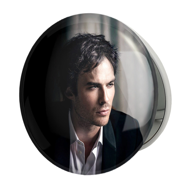 آینه جیبی خندالو طرح دیمون سالواتوره خاطرات یک خون آشام The Vampire Diaries مدل تاشو کد 23704 