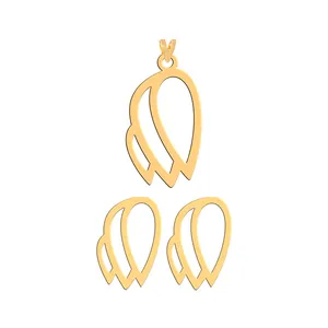 نیم ست طلا 18 عیار زنانه فرشته مدل اسلیمی WHSL-00060