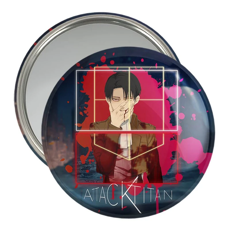 آینه جیبی خندالو مدل لیوای آکرمن انیمه اتک آن تایتان Attack on Titan  کد 11009