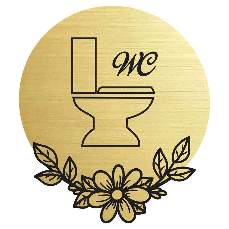 تابلو راهنما مدل wc طرح گل