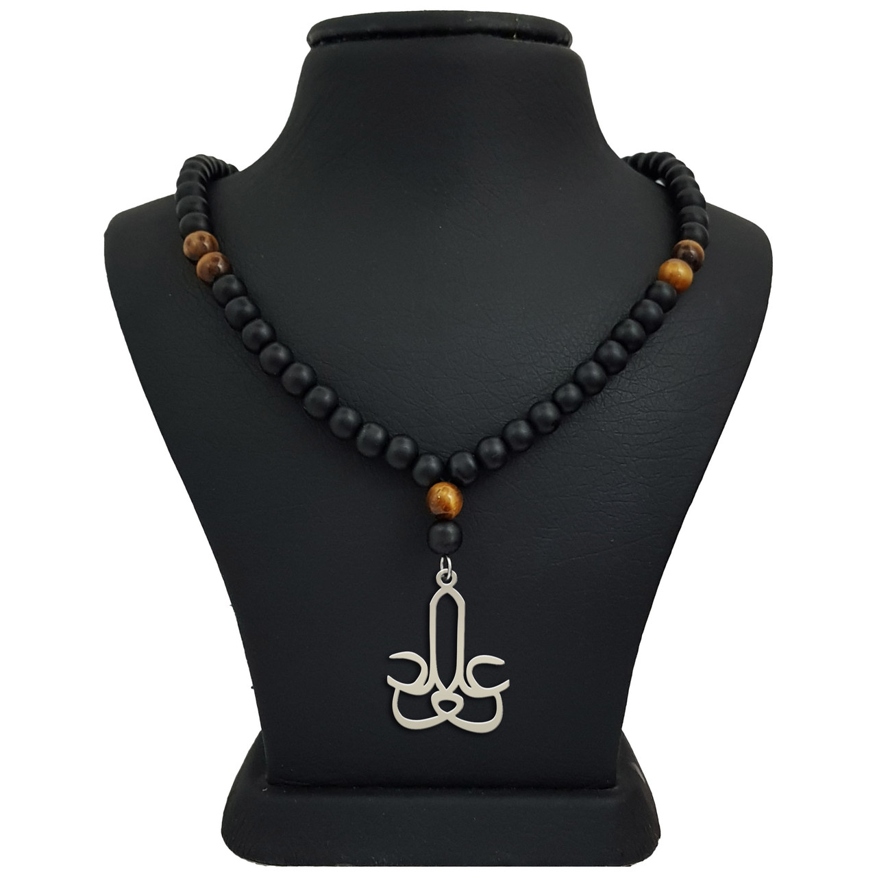 گردنبند نقره مردانه ترمه ۱ طرح علی کد mas 00442 گردنبند نقره مردانه ترمه ۱ طرح علی کد mas 00442