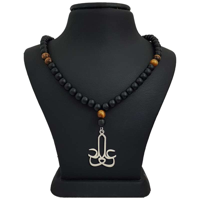 گردنبند نقره مردانه ترمه ۱ طرح علی کد mas 00442 گردنبند نقره مردانه ترمه ۱ طرح علی کد mas 00442