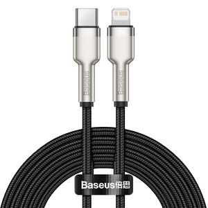نقد و بررسی کابل تبدیل USB-C به لایتنینگ باسیوس مدل Cafule series metal data cable PD طول 2 متر توسط خریداران