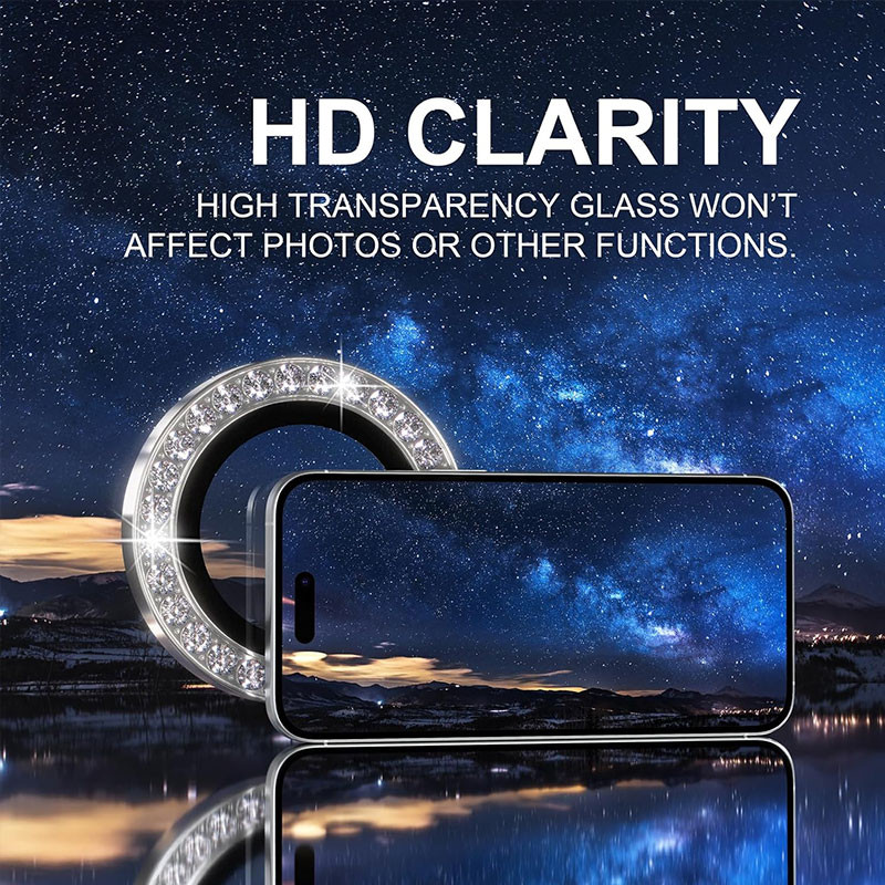 محافظ لنز دوربین مسیر مدل Diamond Lens مناسب برای گوشی موبایل اپل iPhone 16 / 16 Plus