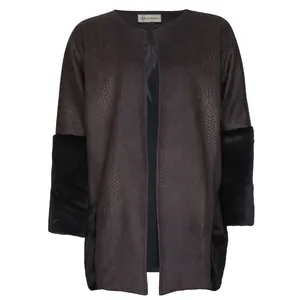 پالتو زنانه مدل بیتا رنگ بادمجانی