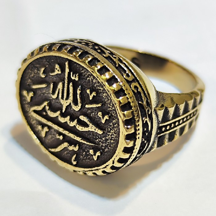 انگشتر مردانه طرح حسبی الله کد 4400