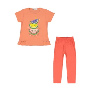 ست تی شرت و شلوار دخترانه نونا مدل 2211420-22