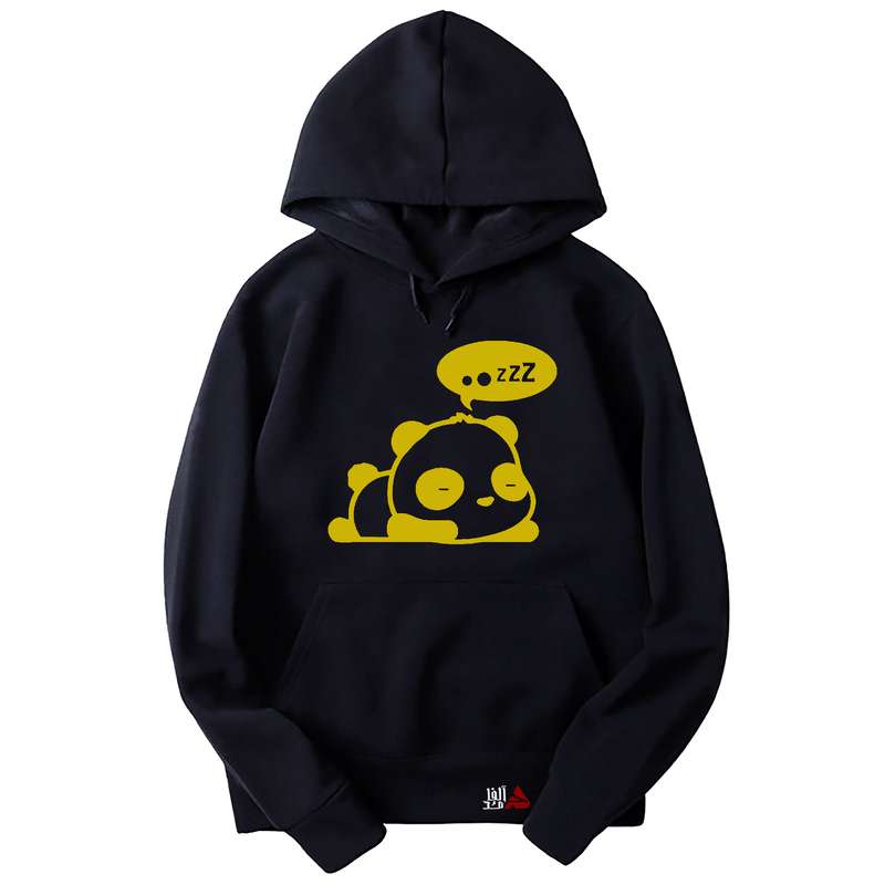 هودی دخترانه مدل  پاندای خوابالو کد T03 رنگ سرمه ای