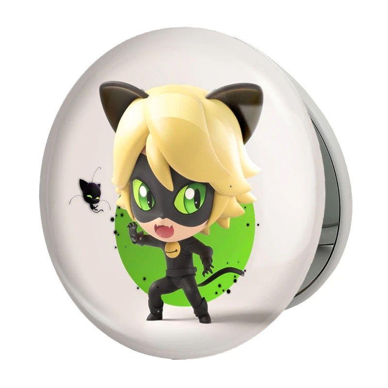 آینه جیبی خندالو طرح پسر گربه ای مدل تاشو کد 3484 