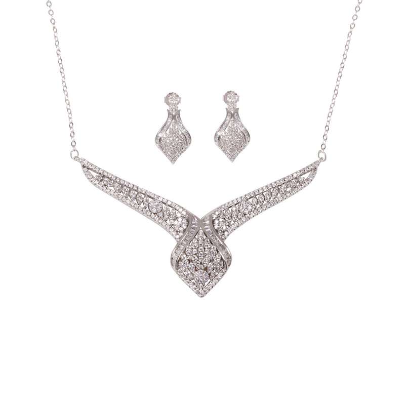 نیم ست نقره زنانه مدل 22094