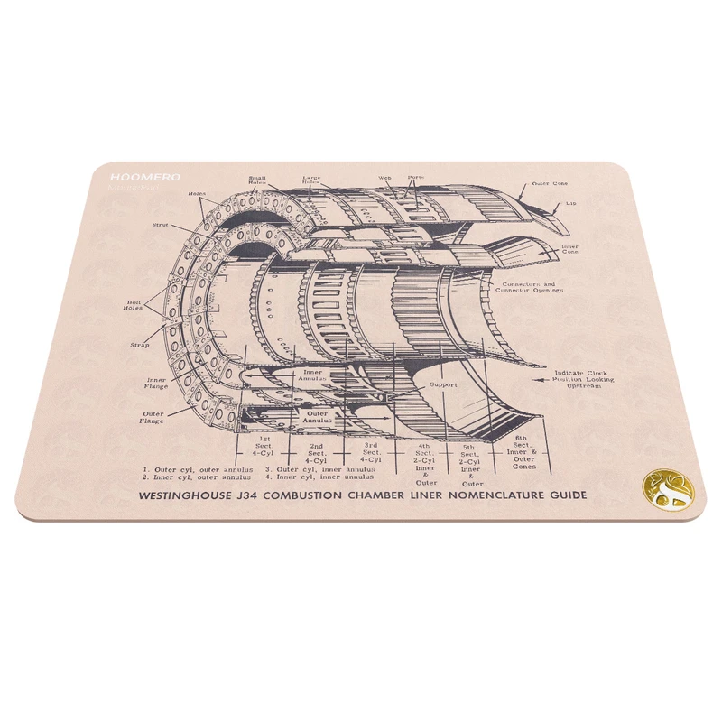 ماوس پد هومرو مدل A5414 طرح مهندسی موتور 