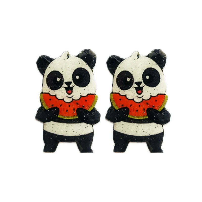 گیره مو دخترانه مدل یلدا طرح پاندا بسته 2 عددی