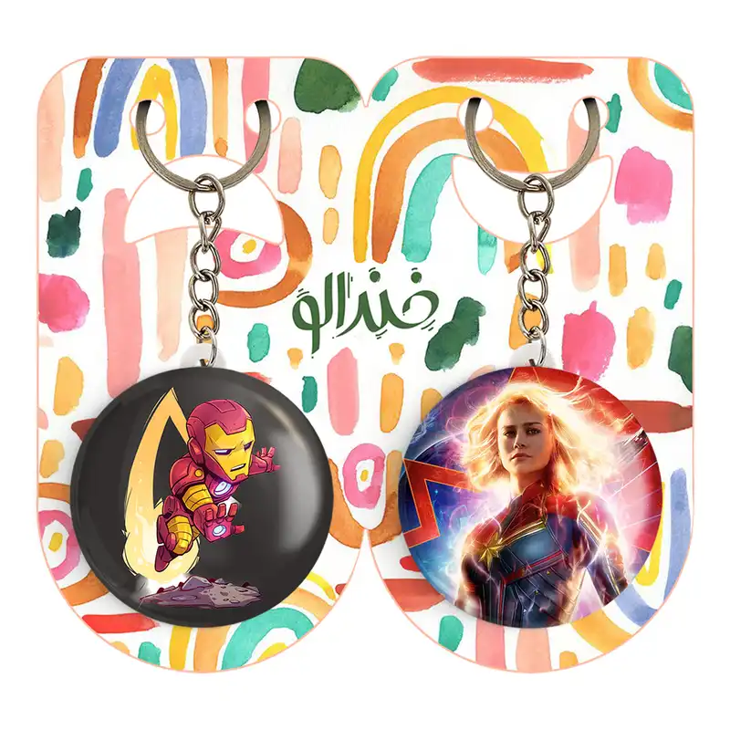 جاکلیدی خندالو مدل کاپیتان و اونجرز مارول Marvel کد 1938819392 مجموعه 2 عددی