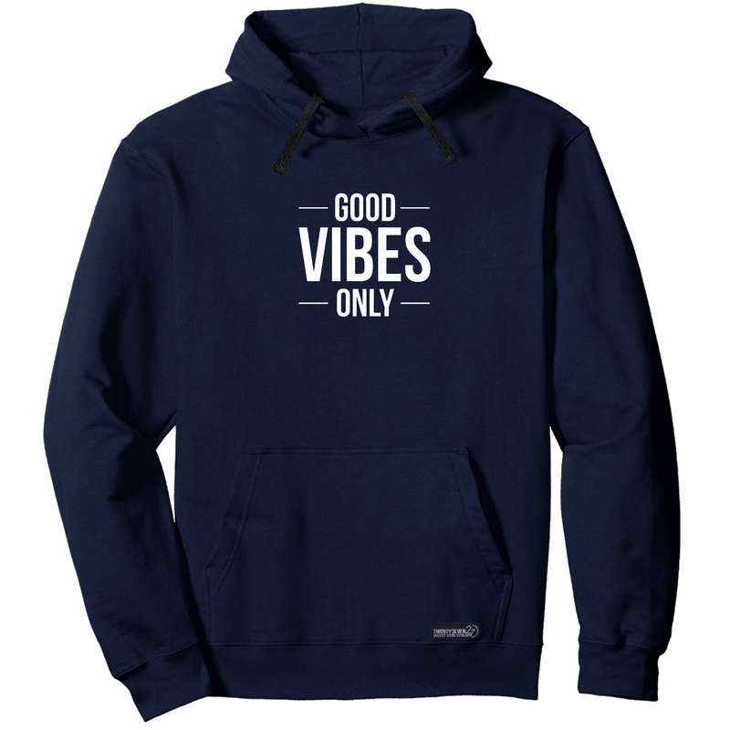 هودی مردانه 27 مدل GOOD VIBES ONLY کد WN1138 رنگ سرمه ای