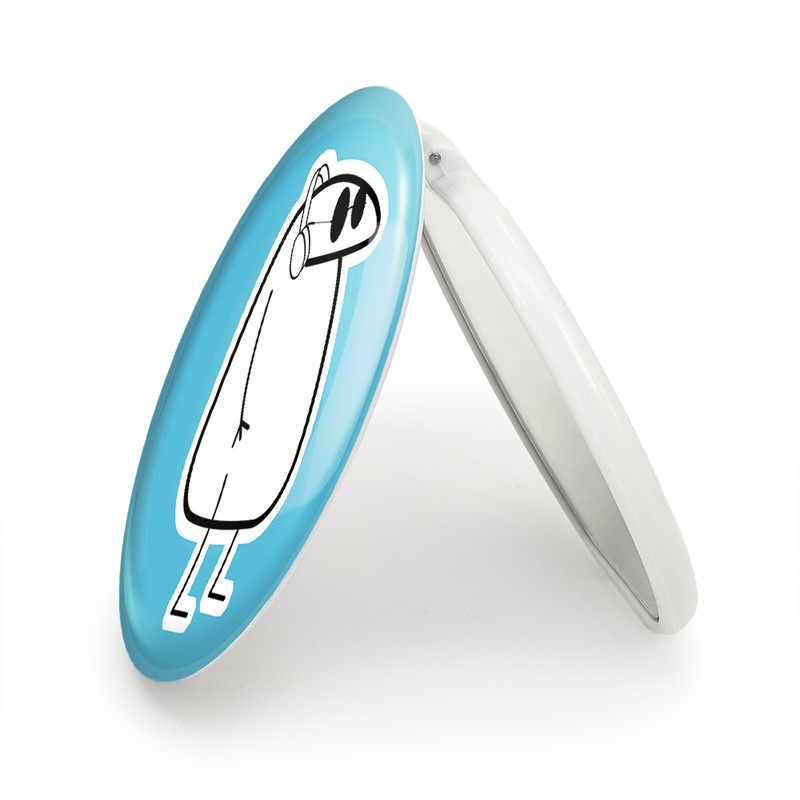 آینه جیبی خندالو طرح میقولی مدل تاشو کد 28023