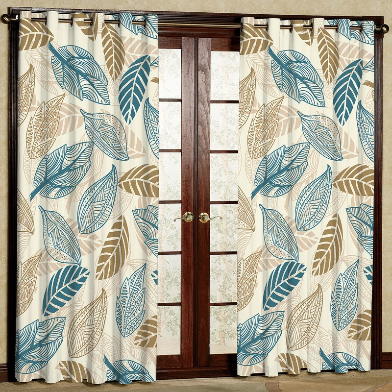 پرده مدل برگ هازان پانچی کد 4491 سایز 140x200 سانتی متر