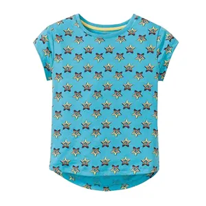 تی شرت آستین کوتاه دخترانه پیپرتس مدل ستاره ای کد AK-q03