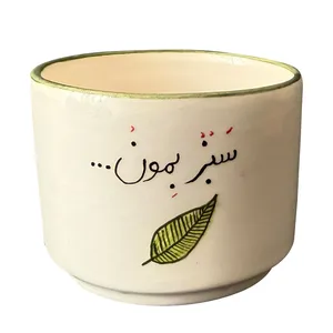 گلدان سرامیکی مدل سبز بمون