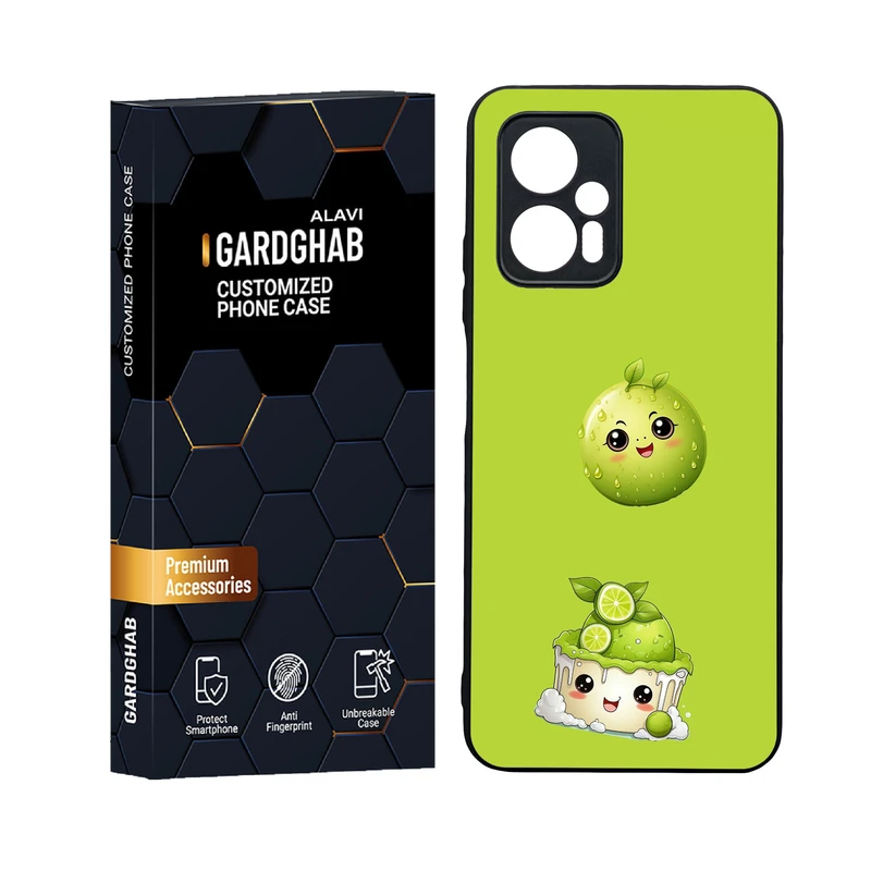 کاور گارد قاب علوی مدل دورژله ای پشت گلس کارتونی و انیمه مناسب برای گوشی موبایل شیائومی Poco X4 GT