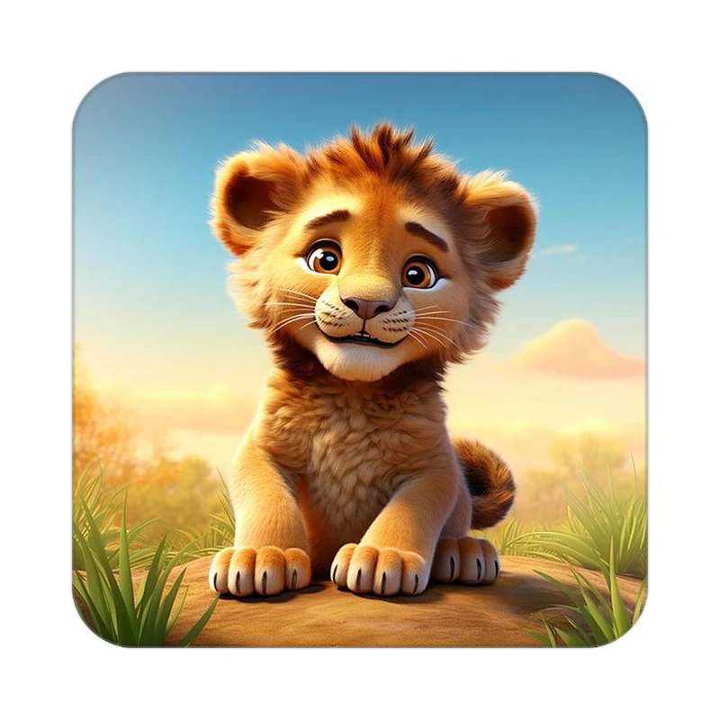 زیر لیوانی کاکتی طرح حیوانات کارتونی مدل mp27297