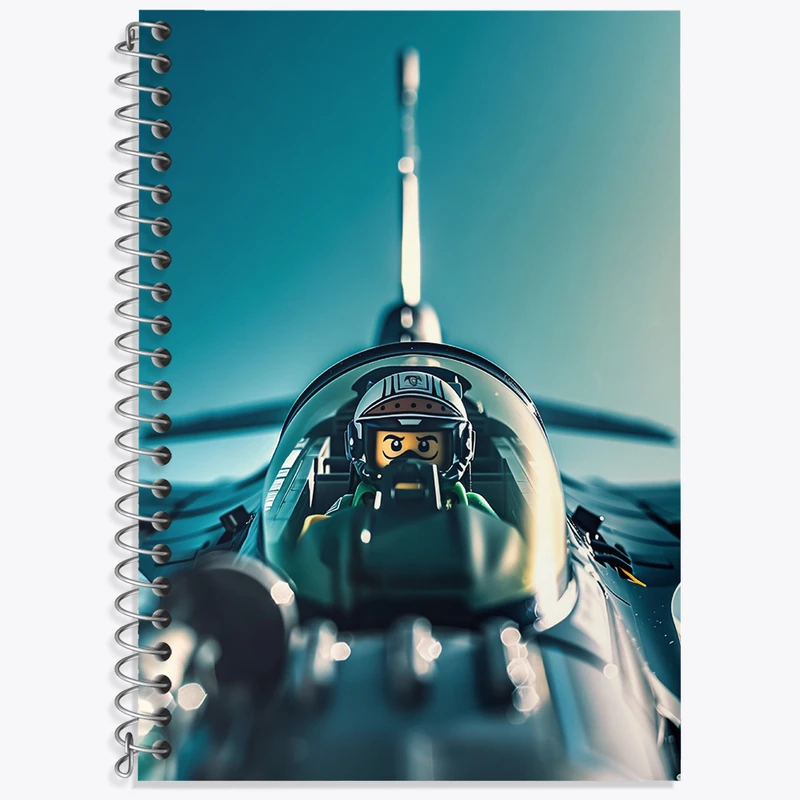 دفتر زبان 50 برگ خندالو مدل سه خط طرح لگو (Lego) کد N2920