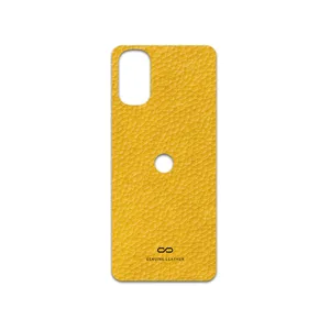 MAHOOT Mustard-Leather Cover Sticker for Motorola Moto E32s