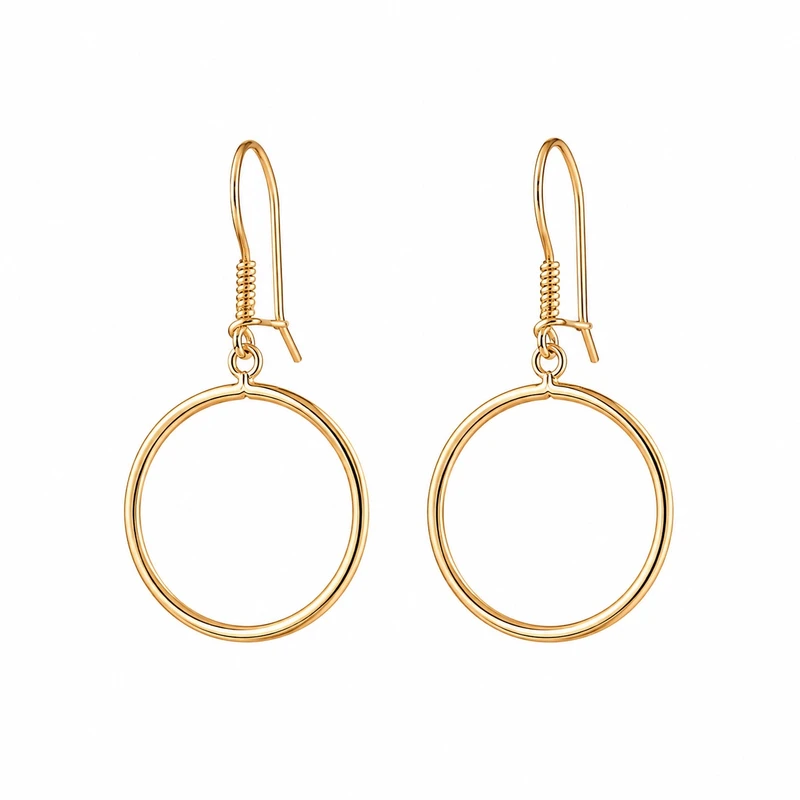 گوشواره آویز طلا 18 عیار زنانه طلای علیمحمدی مدل لونا کد DD11