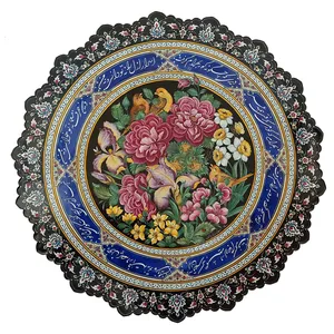 بشقاب میناکاری مسی کد 122