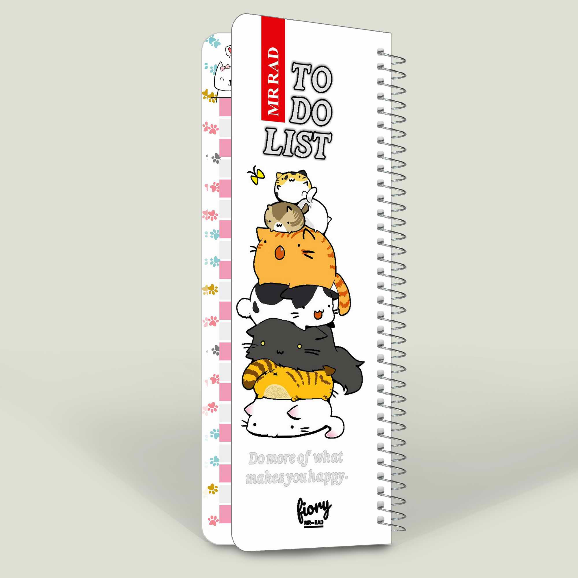دفترچه یادداشت مستر راد مدل to do list طرح گربه فانتزی کد cat kawaii 1545