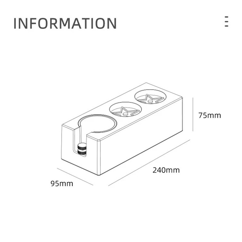 استند پرتافیلتر قهوه ام اچ دبلیو تری بمبر مدل ABS universal-51-58mm