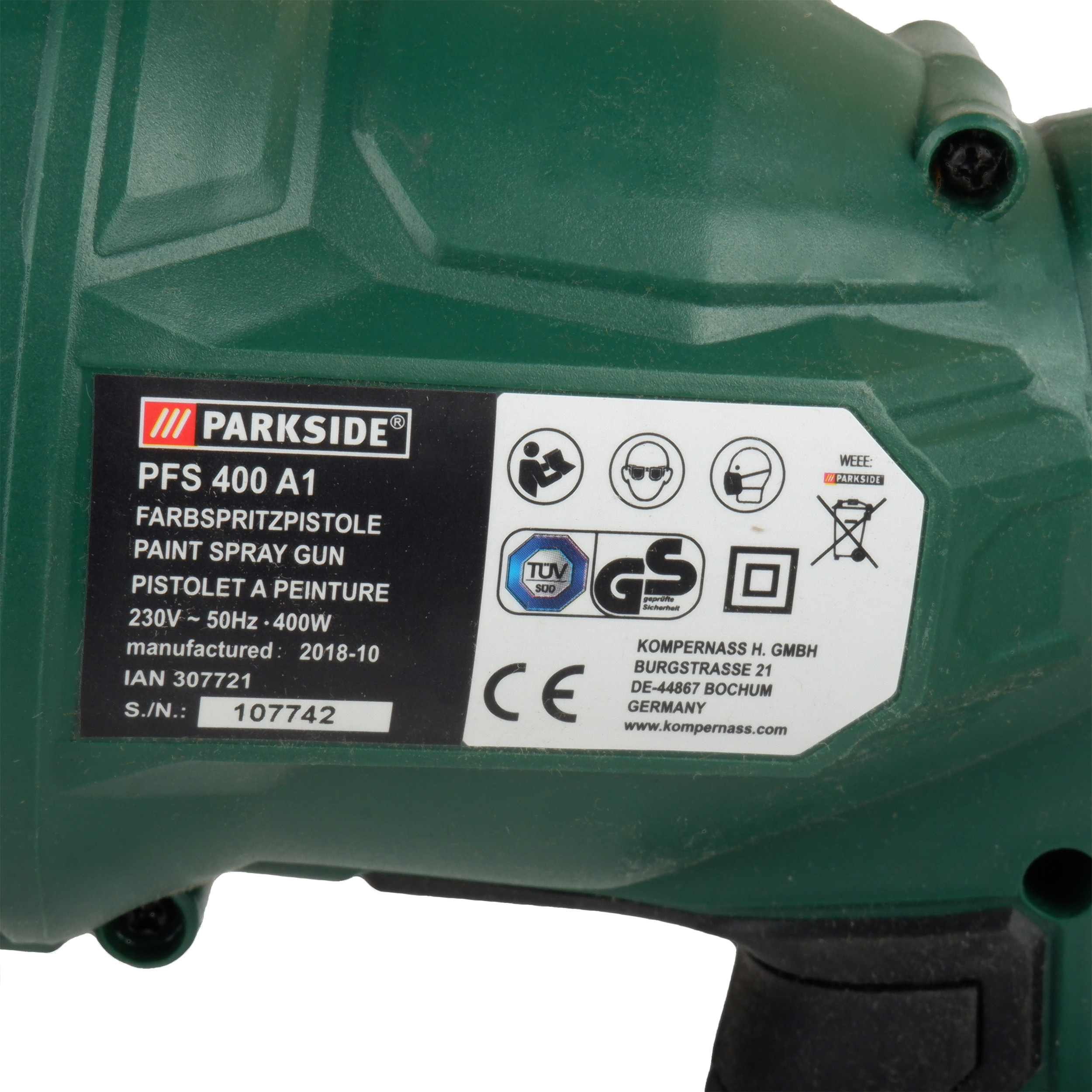 پیستوله برقی پارکساید مدل PFS 400 A1