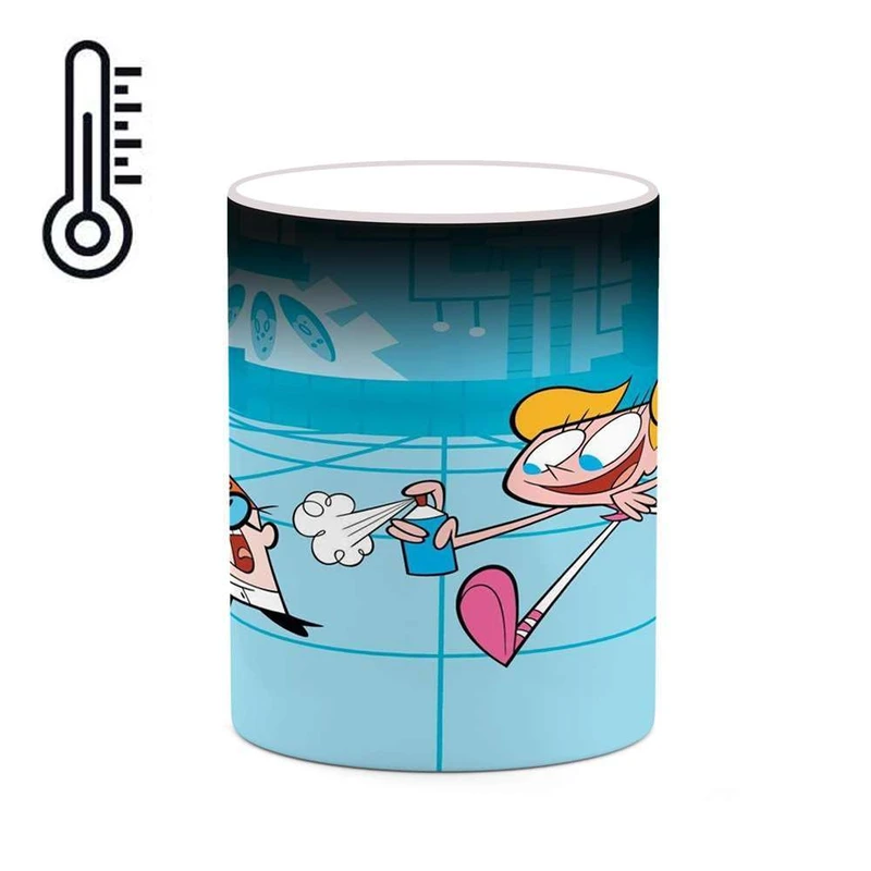ماگ حرارتی کاکتی مدل کارتون Dexter's Laboratory کد mgh22448