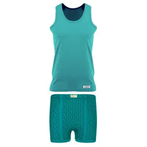 ست شورت و زیرپوش مردانه پنبینه مدل نخ پنبه خالص صادراتی طرح ترمه